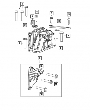 Engine mount right Dodge Journey 11- 2.4
