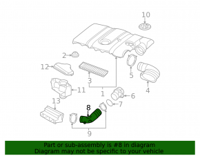 Air duct for VW Beetle 12-14 2.5 manifold