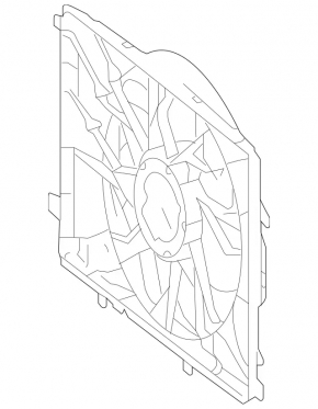 Mercedes GLA 15-20 Type 2 Diffuser Radiator Shroud Assembly