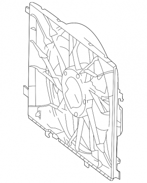 Diffuser radiator shroud assembly Mercedes GLA 15-20 type 2