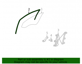 Front right windshield seal for Mercedes W211