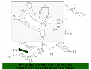Rear right transverse control arm Volvo S60 11-18