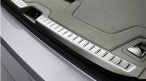 Volvo V90 17-22 usa black trunk opening trim with chrome inserts and lighting