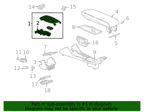 Chevrolet Bolt EUV 22-23 Center Console Trim w/o Wireless Charging, Black