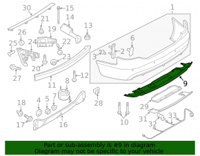 Rear bumper lip Audi A6 06-08