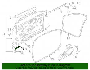 Door seal front right lower Audi A6 C8 19-