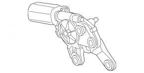 Rear wiper linkage with motor for Audi Q8 19-25