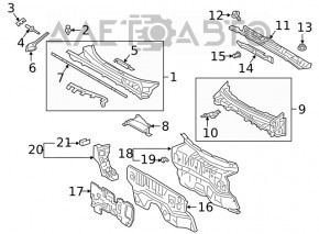 Right windshield wiper seal for Toyota Rav4 19-25 (scratches)