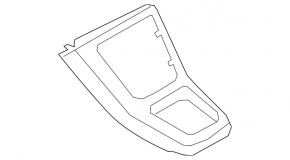 Box pocket central console VW Tiguan 09-17 black, broken guide