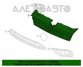Radiator grill grill VW Tiguan 18-21