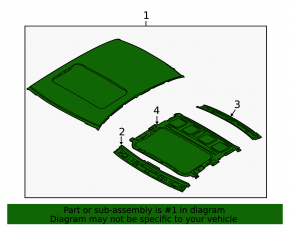 Roof metal Kia Forte 4d 14-18 under the hatch