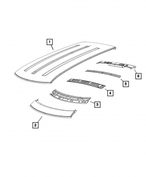 Roof metal Fiat 500L 14-19
