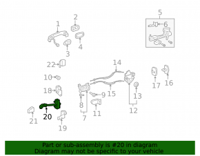 Door limiter rear left Lexus GS300 GS350 GS430 GS450h 06-11