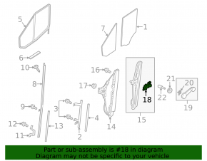 Rear left window lift motor Ford Focus mk3 11-18