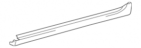 Right threshold Toyota Camry v50 12-14 usa LE XLE with chrome