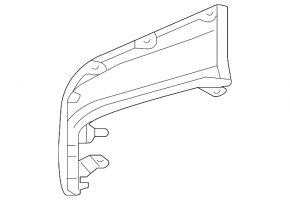 Front bumper molding right Lexus Hs250h 10-12 break, fastening tear