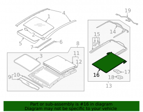 Kia Optima 16-20 panoramic sunshade