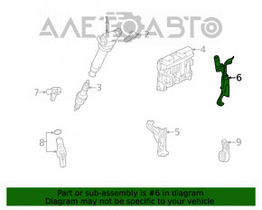 Lower bracket of the ECU block of the engine computer Toyota Highlander 20-22 3.5