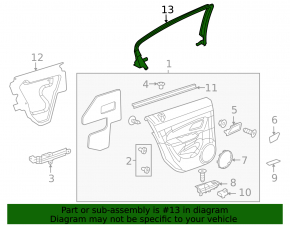 Door frame inner rear right Chevrolet Cruze 11-15