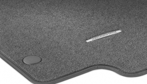 Set of floor mats, fabric, Mercedes W167 GLE 350 450 20-25, dark gray, 3 rows, worn, dry cleanable