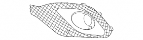 Right front bumper grille for Mercedes H247 GLA 20-23 under fog lights
