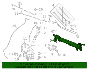 Windscreen wiper trapezoid with motor Mazda 3 14-18 BM