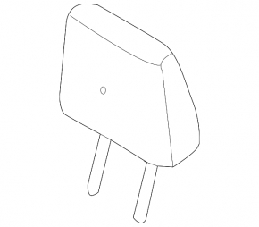 Headrest rear right Ford Explorer 11-19 leather black, dented