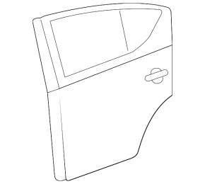 Door bare rear left Nissan Versa 12-19 usa
