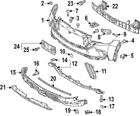 CX-50 23-25 front bumper lip, radar-deflecting structure