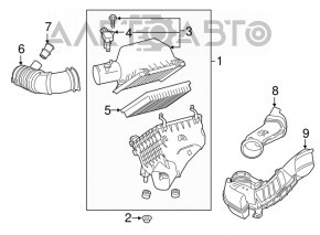 Air duct for filter Lexus NX200t NX300 15-21