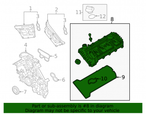 Left valve cover Genesis G90 17-22 5.0