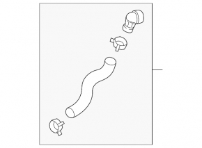 Cooling pipe lower Hyundai Sonata 15-17 1.6T