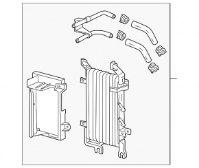 Automatic transmission oil cooler for the 2016 Toyota Sequoia