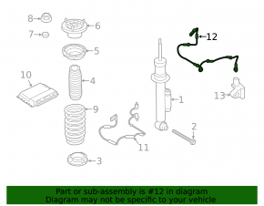 Accelerometer wiring rear right BMW 5 G30 17-23 3.0T, 4.4T