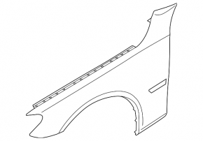 Front right wing BMW 7 F01 11-15 aluminum