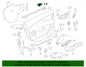Audi A6 C7 12-18 rear left door ashtray beige