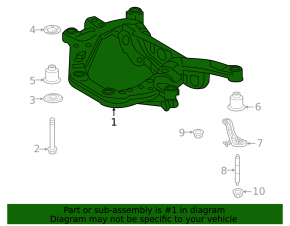 Rear subframe for Toyota Rav4 19-25 hybrid AWD, USA built, microcracks in the transmission