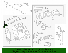 Toyota BZ4X 23-25 right fender apron outer panel