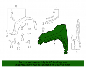 Front left wing Toyota Rav4 19-