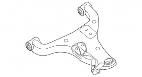 Lower control arm, front right, Nissan Frontier 22-26