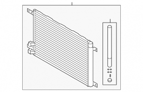 Air conditioning condenser radiator VW Golf 15- 1.8T
