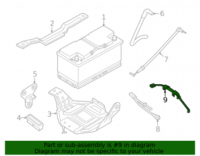 Power cable for the BMW 3 F30 17-18 PHEV battery through the entire body