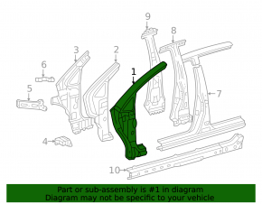 Front left quarter panel for Toyota Prius 2009-2010