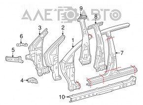 Front left quarter panel for Toyota Prius 2009-2010