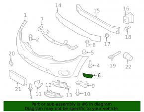 Front bumper mount right Nissan Murano z51 09-14 OEM