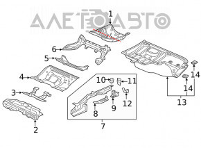 Honda Insight 19-22 blue trunk trough on the body
