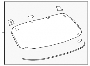Rear glass of the trunk door Lexus RX350L RX450hL 18-22 long