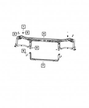 TV top bar Dodge Challenger 15-19 rest, broken