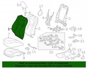 Driver's seat for Toyota Prius 50 19-22 without airbag, cloth, black and gray, mechanical, without headrest, dry-cleanable