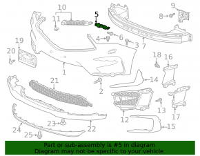 Front bumper mount left Acura RDX 19-25 2019-21 2022-25, 2022-24